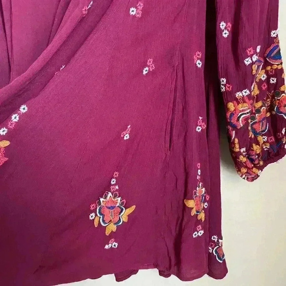 Free People Oxford Embroidered Mini Dress Size XS - Picture 6 of 13